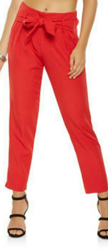 Tie Red Palazzo Trousers